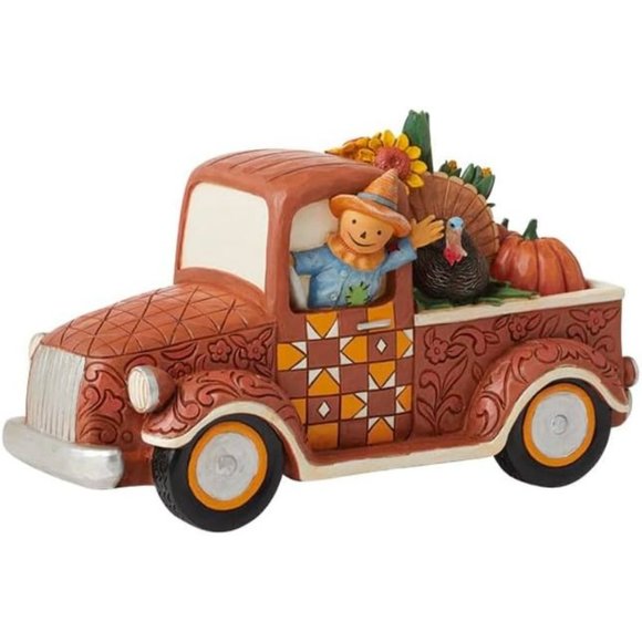 Jim Shore Heartwood Creek Four Seasons Harvest Pickup Truck Figurine, NIB NEW